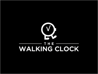 The walking clock logo design by Fear