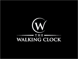 The walking clock logo design by Fear