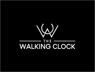 The walking clock logo design by Fear