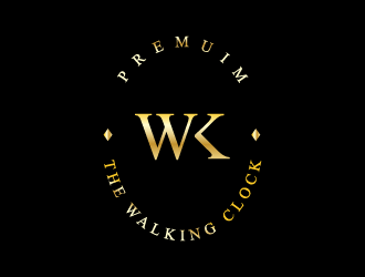 The walking clock logo design by czars