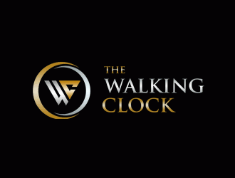 The walking clock logo design by Bananalicious