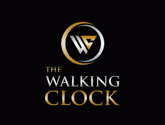 The walking clock logo design by Bananalicious