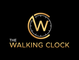 The walking clock logo design by lexipej