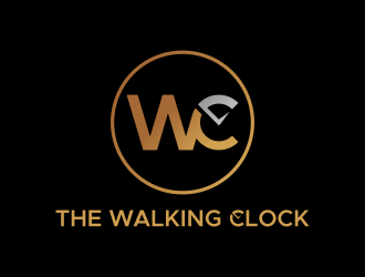 The walking clock logo design by Panara