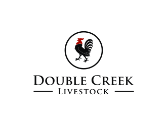 Double Creek Livestock logo design by mbamboex