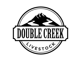 Double Creek Livestock logo design by sakarep