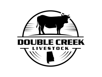 Double Creek Livestock logo design by GassPoll