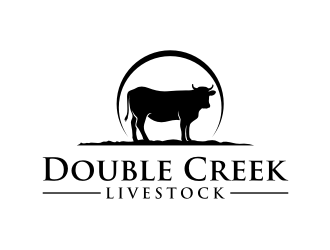 Double Creek Livestock logo design by puthreeone