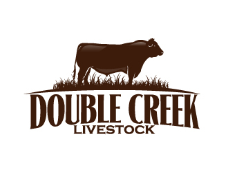 Double Creek Livestock logo design by ElonStark