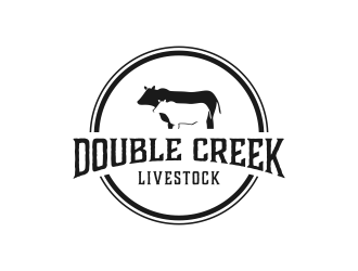 Double Creek Livestock logo design by funsdesigns