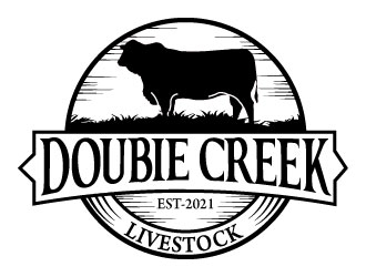 Double Creek Livestock logo design by Suvendu