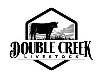 Double Creek Livestock logo design by daywalker