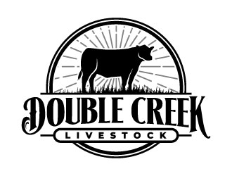 Double Creek Livestock logo design by daywalker