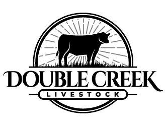 Double Creek Livestock logo design by daywalker