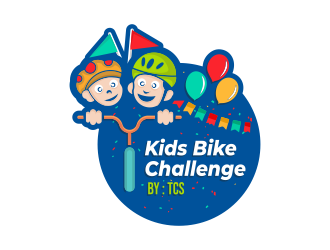 Kids Bike Challenge by TCS                (by TCS small and superscript) logo design by ngattboy