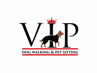 VIP Dog Walking & Pet Sitting / VIP Mobile Dog Grooming  logo design by giphone