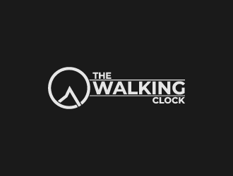 The walking clock logo design by fastsev