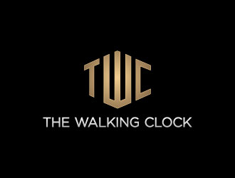The walking clock logo design by bernard ferrer