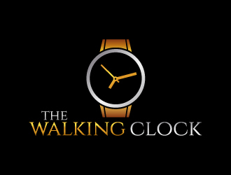The walking clock logo design by jaize
