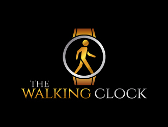 The walking clock logo design by jaize