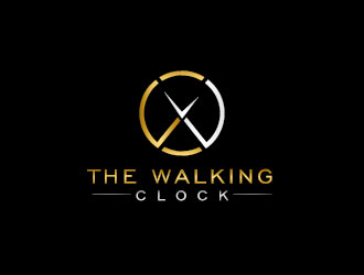 The walking clock logo design by usef44