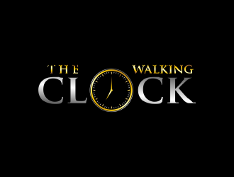 The walking clock logo design by done