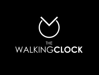 The walking clock logo design by serprimero
