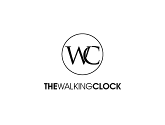 The walking clock logo design by torresace