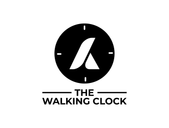 The walking clock logo design by ekitessar