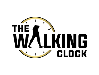 The walking clock logo design by pionsign