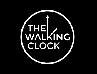 The walking clock logo design by neonlamp