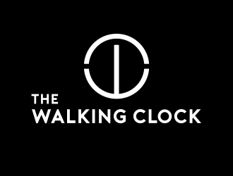 The walking clock logo design by serprimero