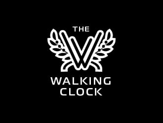 The walking clock logo design by il-in