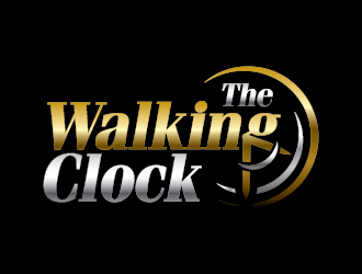 The walking clock logo design by il-in
