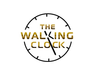 The walking clock logo design by il-in