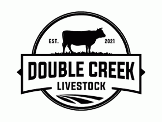 Double Creek Livestock logo design by Bananalicious