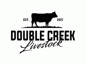 Double Creek Livestock logo design by Bananalicious