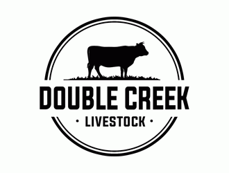 Double Creek Livestock logo design by Bananalicious