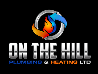 On The Hill Plumbing & Heating Ltd logo design by 3Dlogos