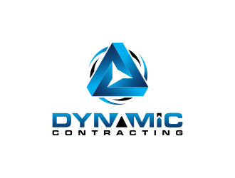 Dynamic Contracting logo design by BlessedArt