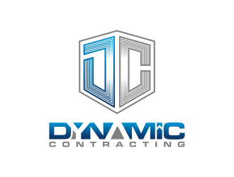 Dynamic Contracting logo design by BlessedArt