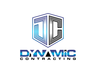 Dynamic Contracting logo design by BlessedArt
