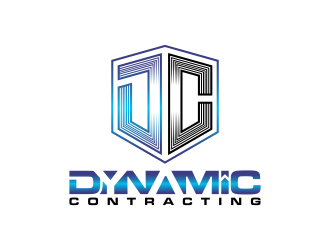 Dynamic Contracting logo design by BlessedArt