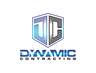 Dynamic Contracting logo design by BlessedArt