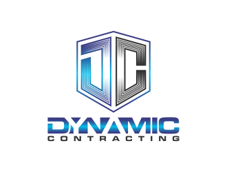 Dynamic Contracting logo design by BlessedArt