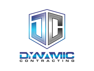 Dynamic Contracting logo design by BlessedArt