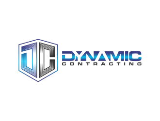 Dynamic Contracting logo design by BlessedArt