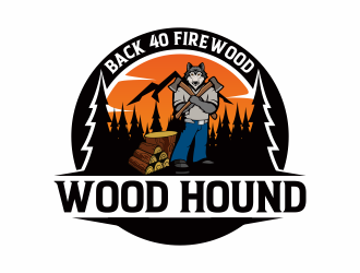 Back 40 Firewood Wood Hound logo design by veter