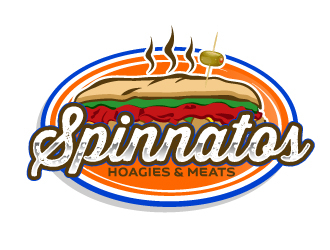   Spinnatos Hoagies & Meats  logo design by ElonStark