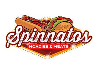   Spinnatos Hoagies & Meats  logo design by ElonStark